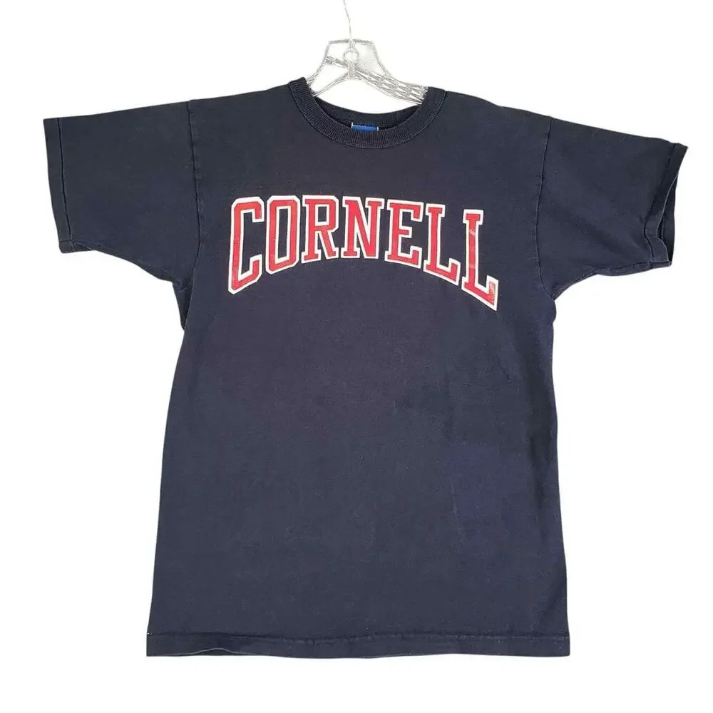 Vintage Champion Shirt Cornell University Tee Navy Blue Men's Size Medium M - Picture 2 of 8